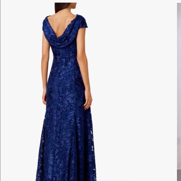 Tahari ASL Petite floral burnout gown - Picture 3 of 6